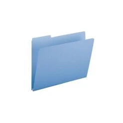 Smead Pressboard File Folders, 1/3-Cut Tab, 1" Expansion, Letter Size, Blue, 25/Box (21530) -Esseltela Shop sp42115114 s7