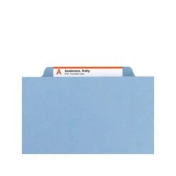 Smead Pressboard File Folders, 1/3-Cut Tab, 1" Expansion, Letter Size, Blue, 25/Box (21530) -Esseltela Shop sp42115120 s7