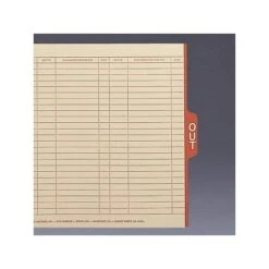 Smead Heavyweight End Tab Outguides, 1/5-Cut Tab, Center Position, Letter Size, Manila, 100/Box (61910)