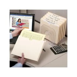 Smead 100% Recycled File Jackets, Reinforced Straight-Cut Tab, 2" Expansion, Letter Size, Manila, 50/Box (75605) -Esseltela Shop sp42116070 s7