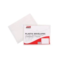 JAM Paper Poly Envelope With Hook & Loop Closure, 2" Expansion, Letter Size, Clear, 12/Pack (218V2CL) 12 JAM Paper Poly Envelope With Hook & Loop Closure, 2" Expansion, Letter Size, Clear, 12/Pack (218V2CL) -Esseltela Shop sp42125160 s7