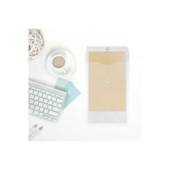 JAM Paper® Plastic Envelopes With Button And String Tie Closure, Legal Size, Clear, 12/Pack (119B1CL) -Esseltela Shop sp42125180 s7