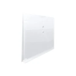 JAM Paper Poly Envelope Button & String Tie Closure, 1" Expansion, Letter Size, Clear, 12/Pack (218B1CL)