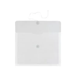 JAM Paper Poly Envelope Button & String Tie Closure, 1" Expansion, Letter Size, Clear, 12/Pack (218B1CL) -Esseltela Shop sp42125184 s7