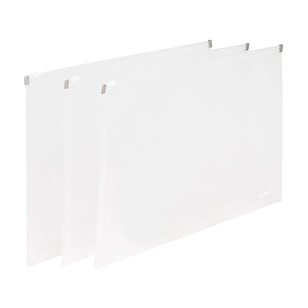 Poppin Poly Wallets, Letter Size, Clear, 3/Pack (100142) 3 Poppin Poly Wallets, Letter Size, Clear, 3/Pack (100142)