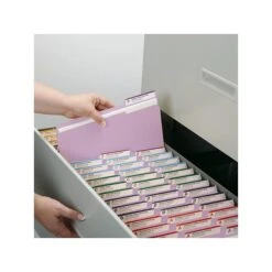 Smead File Folders, 1/3-Cut Tab, Letter Size, Lavender, 100/Box (12443) -Esseltela Shop sp42170699 s7