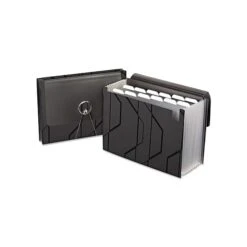 Esselte Pendaflex Expanding File, 7-3/4" Expansion, Letter Size, 13 Pocket, Black (PFX 02327)