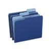 Pendaflex Two-Tone File Folders, 1/3-Cut Tab, Letter Size, Navy Blue, 100/Box (152 1/3 NAV) -Esseltela Shop sp42180829 s7