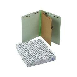 Pendaflex End-Tab Classification Folders, Letter Size, 1-Partition, Light Green, 10/Box (PFX 23214)