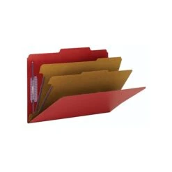 Smead Pressboard Classification Folders With SafeSHIELD Fasteners, Legal Size, 2 Dividers, Bright Red, 10/Box (19031) -Esseltela Shop sp42716666 s7