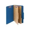Smead Pressboard Classification Folders, 2/5-Cut Tab, Legal Size, 2 Dividers, Dark Blue, 10/Box (19077)