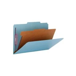 Smead Pressboard Classification Folders With SafeSHIELD Fasteners, 2" Expansion, Legal Size, 1 Divider, Blue, 10/Box (18730) -Esseltela Shop sp42716853 s7