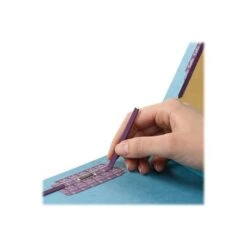 Smead Pressboard Classification Folders With SafeSHIELD Fasteners, 2" Expansion, Legal Size, 1 Divider, Blue, 10/Box (18730) -Esseltela Shop sp42716854 s7