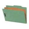 Smead Pressboard Classification Folders With SafeSHIELD Fasteners, 2" Expansion, Legal Size, 1 Divider, Green, 10/Box (18733) -Esseltela Shop sp42716912 s7