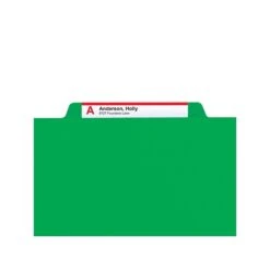 Smead Heavy Duty Classification Folders, 2" Expansion, Letter Size, 1 Divider, Green, 10/Box (13702)