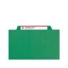 Smead Pressboard Classification Folders With SafeSHIELD Fasteners, 2" Expansion, Legal Size, 2 Dividers, Green, 10/Box (19083) -Esseltela Shop sp42716991 s7