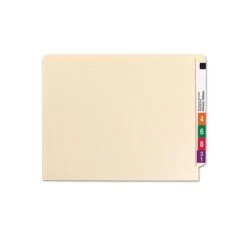 Smead End Tab Heavy Duty Classification Folders, 2" Expansion, Letter Size, 2 Dividers, Manila, 10/Box (26835)