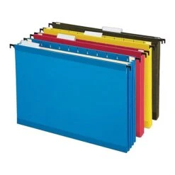 Pendaflex SureHook Hanging File Folders, 3-1/2" Expansion, Legal Size, Assorted Colors, 4/Pack (PFX 09313)