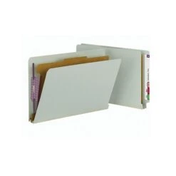 Smead End Tab Pressboard Classification Folders With SafeSHIELD Fasteners, Legal Size, 1 Divider, Gray/Green, 10/Box (29800) -Esseltela Shop sp42803745 s7