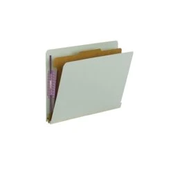 Smead End Tab Pressboard Classification Folders With SafeSHIELD Fasteners, Letter Size, Gray/Green, 10/Box (26800) -Esseltela Shop sp42803754 s7
