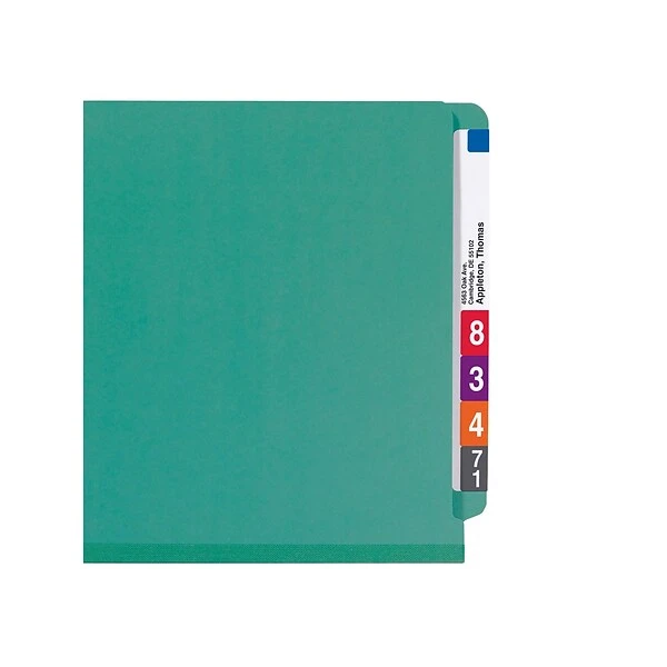 Smead End Tab Pressboard Classification Folders With SafeSHIELD Fasteners, Letter Size, Green, 10/Box (26785) 7 Smead End Tab Pressboard Classification Folders With SafeSHIELD Fasteners, Letter Size, Green, 10/Box (26785) - Image 5