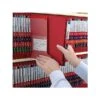 Smead End Tab Pressboard Classification Folders With SafeSHIELD Fasteners, Letter Size, Bright Red, 10/Box (26783)