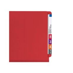 Smead End Tab Pressboard Classification Folders With SafeSHIELD Fasteners, Letter Size, Bright Red, 10/Box (26783) -Esseltela Shop sp42803791 s7