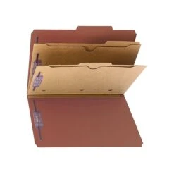 Smead Pressboard Classification Folders With SafeSHIELD Fasteners, 2" Expansion, Legal Size, Red, 10/Box (19079) -Esseltela Shop sp42803921 s7