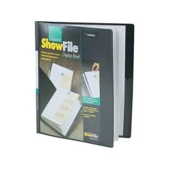 Cardinal Custom ShowFile Presentation Book, Letter Size, 12-Pockets, Black (CRD 50132CB)