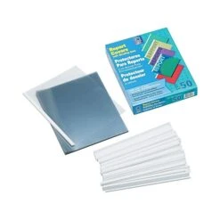 C-Line Slide Locking Report Covers, Letter, Clear With White Bar, 50/Box (32557) -Esseltela Shop sp42804470 s7