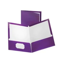 Oxford Twin Laminated Folders, Metallic Purple, 25/Box (OXF 5049526) -Esseltela Shop sp43801572 s7