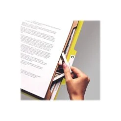 Smead Pressboard Classification Folders With SafeSHIELD Fasteners, 2" Expansion, Letter Size, 2 Dividers, Yellow, 10/Box (14084) -Esseltela Shop sp43803089 s7