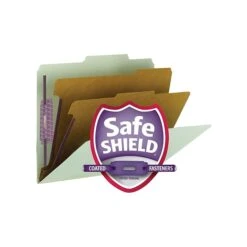 Smead Classification Folders With SafeSHIELD Fasteners, 2" Expansion, Letter Size, 2 Dividers, Gray/Green, 10/Box (14076) -Esseltela Shop sp43803617 s7