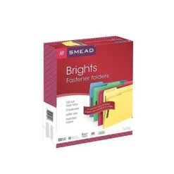 Smead Fastener File Folders, 2 Fasteners, Reinforced 1/3-Cut Tab, Letter Size, Assorted Colors, 50/Box (11975) -Esseltela Shop sp43803694 s7