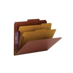 Smead Pressboard Classification Folders, 2" Expansion, Letter Size, 2 Dividers, Red, 10/Box (14075) -Esseltela Shop sp43804514 s7