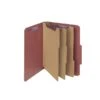 Smead Pressboard Classification Folders, 3" Expansion, Letter Size, 3 Dividers, Red, 10/Box (14092) -Esseltela Shop sp43804520 s7