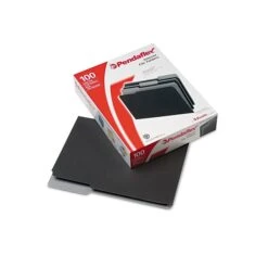 Pendaflex Interior File Folders, 1/3-Cut Tab, Letter Size, Black, 100/Box (PFX 4210 1/3 BLA)