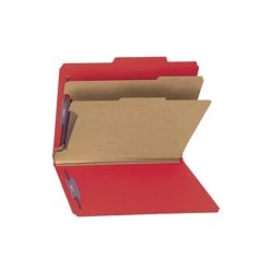 Smead Classification Folders With SafeSHIELD Fasteners, 2" Expansion, Letter Size, 2 Dividers, Bright Red, 10/Box (14031) -Esseltela Shop sp43812364 s7