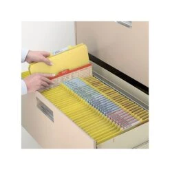 Smead Pressboard Classification Folders With SafeSHIELD Fasteners, 2" Expansion, Letter Size, 2 Dividers, Yellow, 10/Box (14034) -Esseltela Shop sp43812377 s7