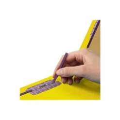 Smead Pressboard Classification Folders With SafeSHIELD Fasteners, 2" Expansion, Letter Size, 2 Dividers, Yellow, 10/Box (14034) -Esseltela Shop sp43812379 s7