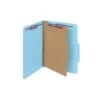 Smead Pressboard Classification Folders With SafeSHIELD Fasteners, 2" Expansion, Letter Size, 1 Divider, Blue, 10/Box (13730) -Esseltela Shop sp43812389 s7