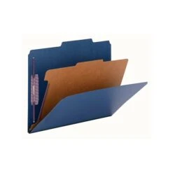 Smead Classification Folders With SafeSHIELD Fasteners, 2" Expansion, Letter Size, 1 Divider, Dark Blue, 10/Box (13732) -Esseltela Shop sp43812400 s7