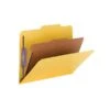 Smead Pressboard Classification Folders With SafeSHIELD Fasteners, 2" Expansion, Letter Size, 1 Divider, Yellow, 10/Box (13734) -Esseltela Shop sp43812408 s7
