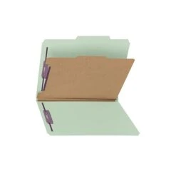 Smead Classification Folders With SafeSHIELD Fasteners, 2" Expansion, Letter Size, 1 Divider, Green/Gray, 10/Box (13776) -Esseltela Shop sp43812417 s7