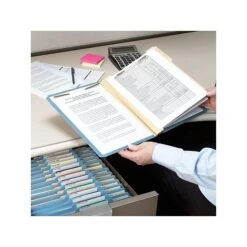 Smead Card Stock Heavy Duty Classification Folders, 2" Expansion, Letter Size, 2 Dividers, Blue, 10/Box (14001) -Esseltela Shop sp43813934 s7
