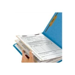 Smead Card Stock Heavy Duty Classification Folders, 2" Expansion, Letter Size, 2 Dividers, Blue, 10/Box (14001) -Esseltela Shop sp43813935 s7