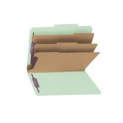Smead Classification Folders With SafeSHIELD Fasteners, 3" Expansion, Letter Size, 3 Dividers, Gray/Green, 10/Box (14091) -Esseltela Shop sp43813962 s7