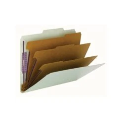 Smead Classification Folders With SafeSHIELD Fasteners, 3" Expansion, Letter Size, 3 Dividers, Gray/Green, 10/Box (14091) -Esseltela Shop sp43813963 s7