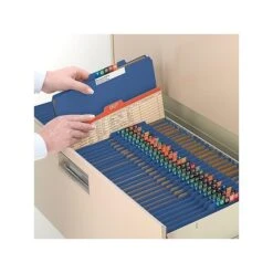 Smead Classification Folders With SafeSHIELD Fasteners, 3" Expansion, Letter Size, 3 Dividers, Dark Blue, 10/Box (14096) -Esseltela Shop sp43813978 s7