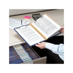 Smead Classification Folders With SafeSHIELD Fasteners, 3" Expansion, Letter Size, 3 Dividers, Dark Blue, 10/Box (14096) -Esseltela Shop sp43813979 s7